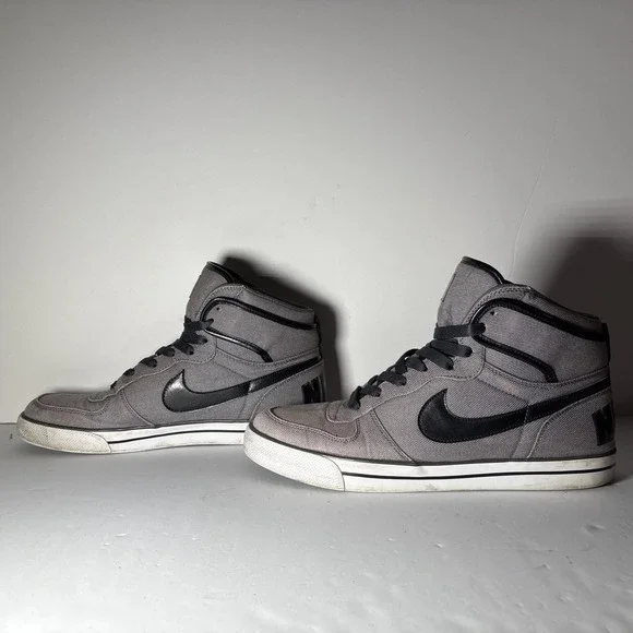 Size 13 Big Nike High Canvas Gray/Black Sneakers Shoes504614-010